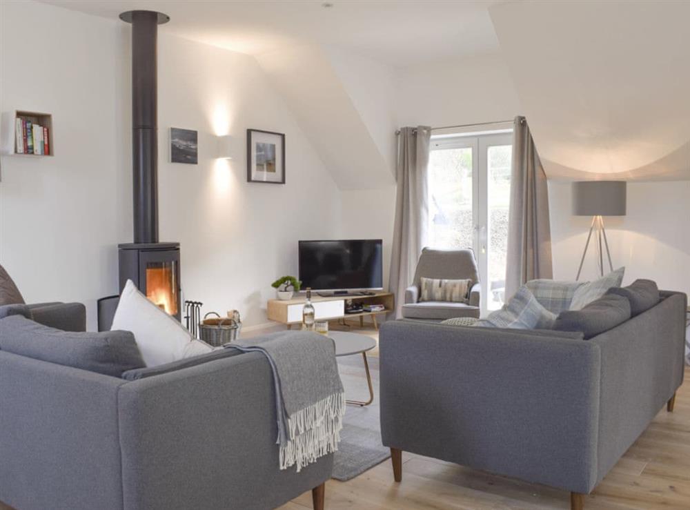 Stylish living area at Kenmore Lodge in Balnaskeag, near Kenmore, Perthshire