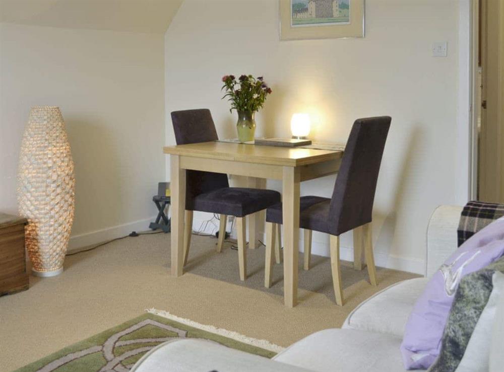 Intimate dining area at Kerloch View in Banchory, Aberdeenshire