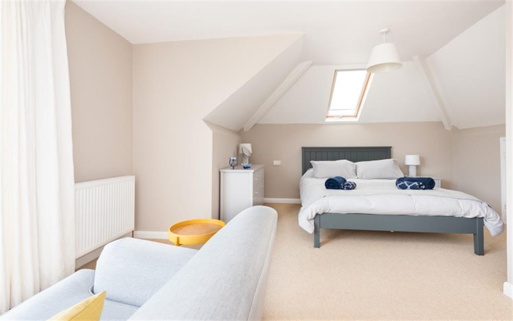 The spacious light and airy master bedroom. at Kersbrook in Stoke Gabriel