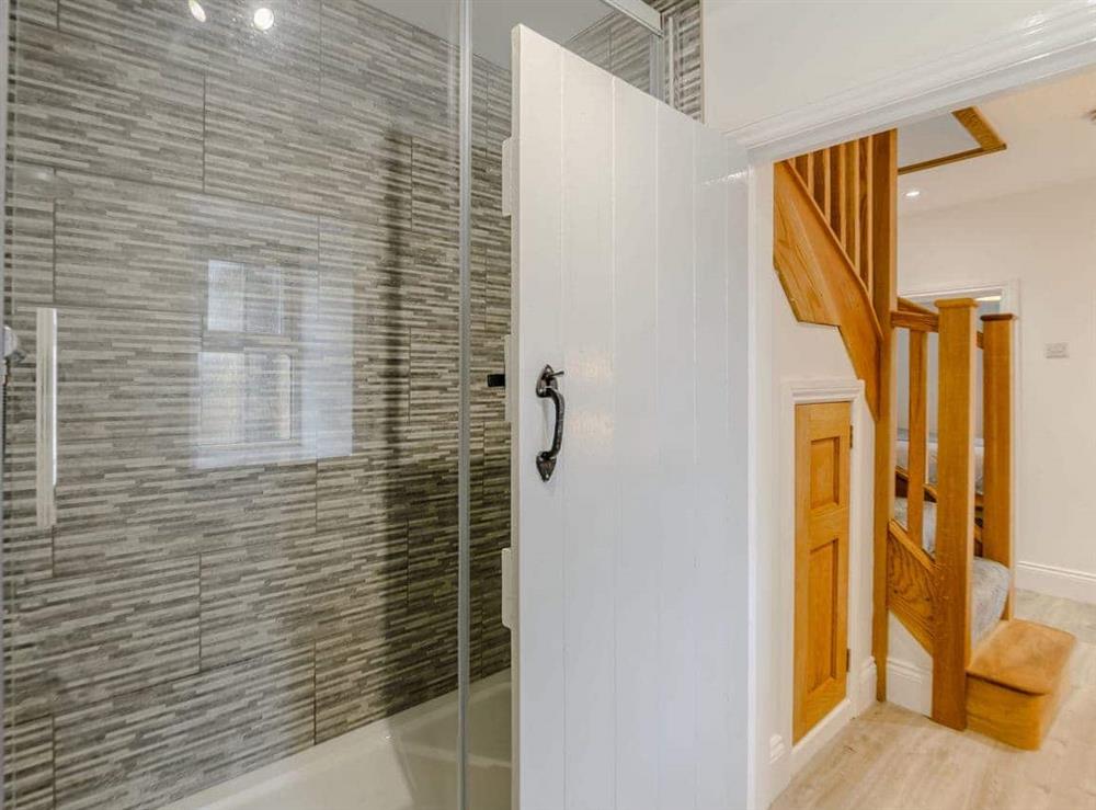 Ground floor shower room at Kerysey Cleugh Bridge Cottage in Kielder, Northumberland