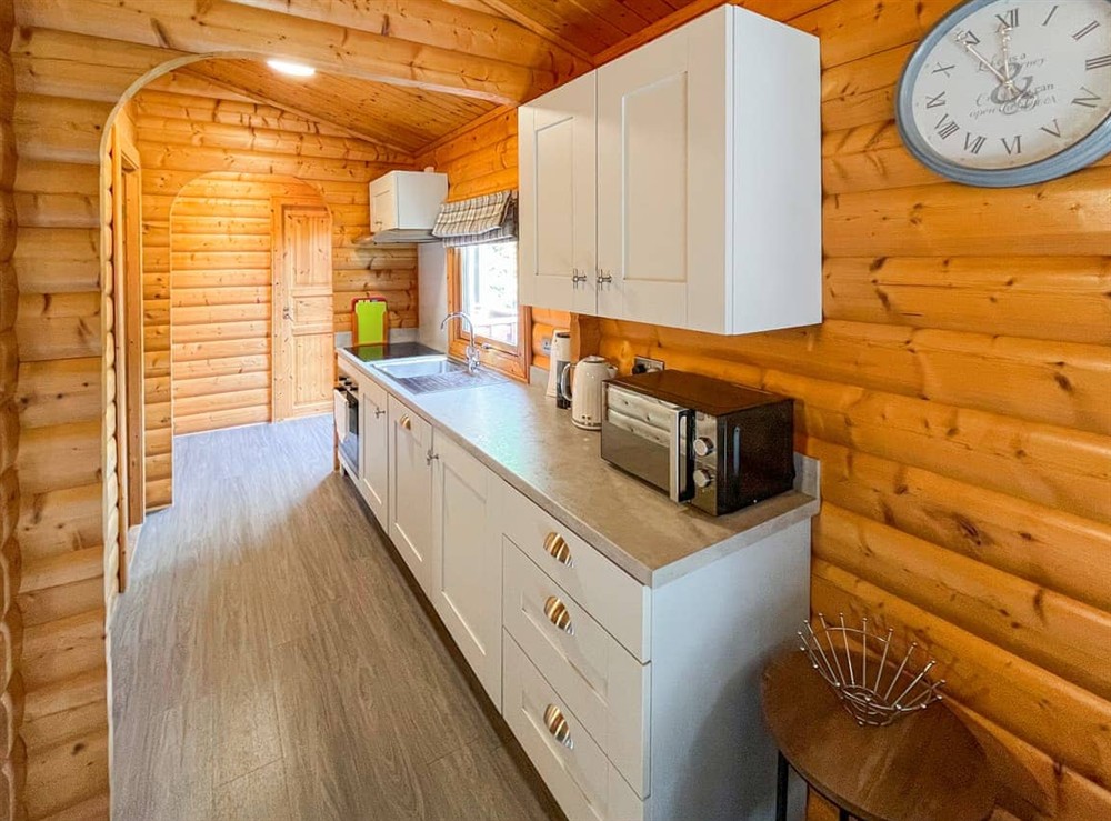 Kitchen at Kestrel Lodge in Kenwick, near Louth, Lincolnshire