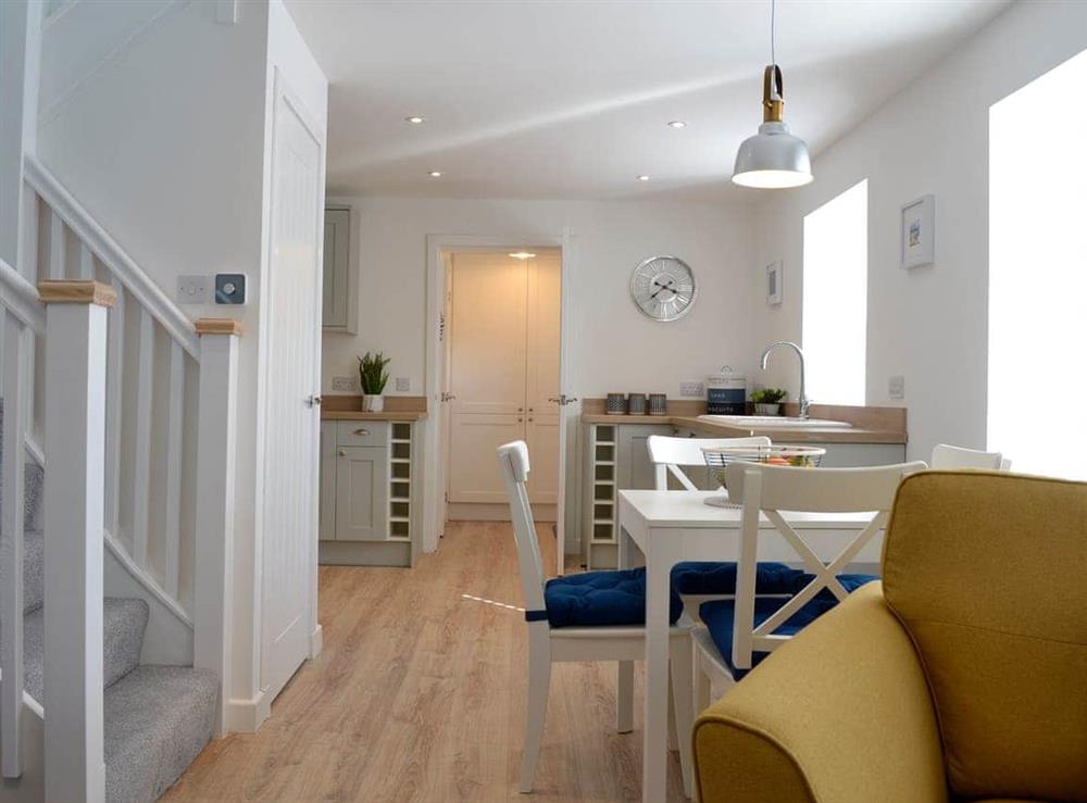 Open plan living space at Keyland Cottage in Johnshaven, Aberdeenshire