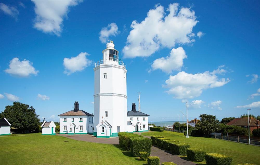 Khina is the property to the right of the lighthouse at Khina Cottage, North Foreland Lighthouse