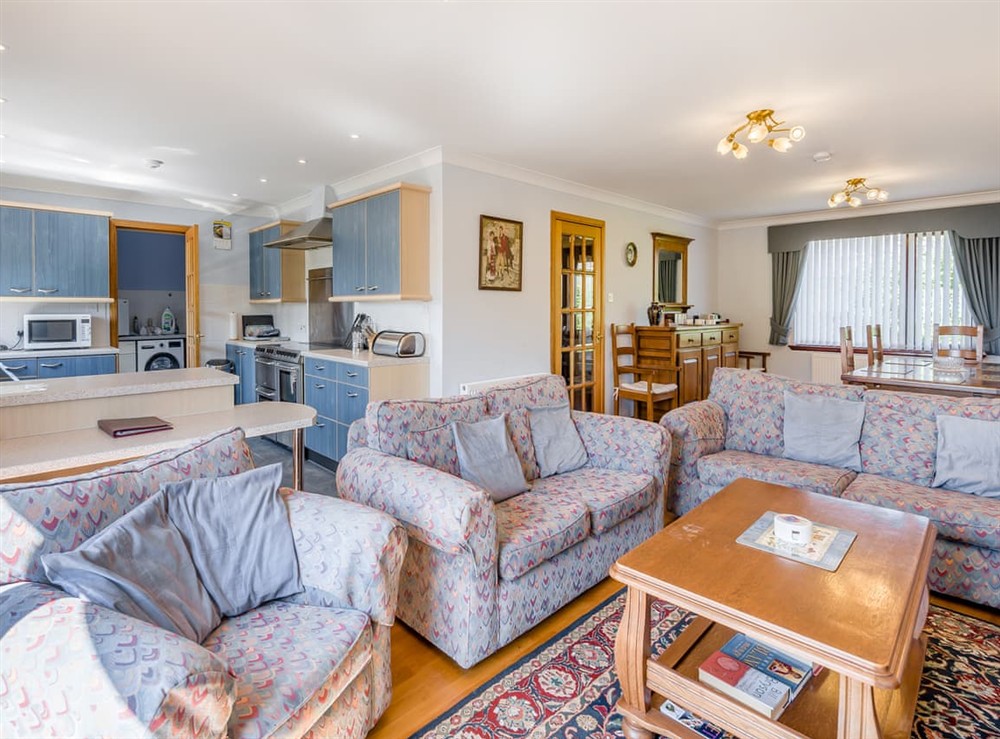 Open plan living space at Kilbride in Lamlash, Isle Of Arran