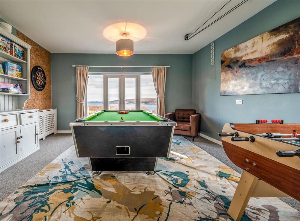 Games room at Kildonan in Dundonnell, Northern Highlands, Ross-Shire