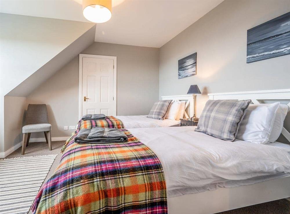 Twin bedroom at Kildonan in Dundonnell, Northern Highlands, Ross-Shire