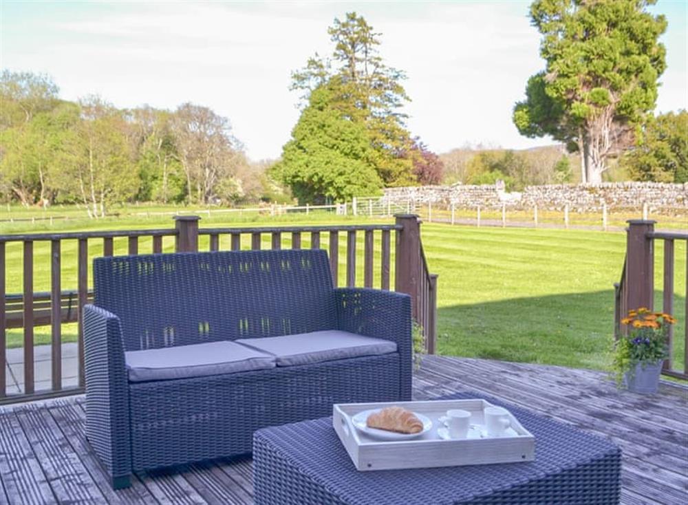 Comfortable and relaxing decking at Kilmore House in Drumnadrochit, near Inverness, Inverness-Shire