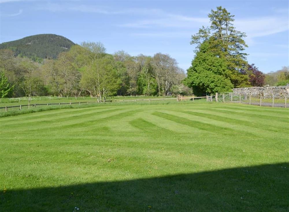 Extensive lawned garden at Kilmore House in Drumnadrochit, near Inverness, Inverness-Shire