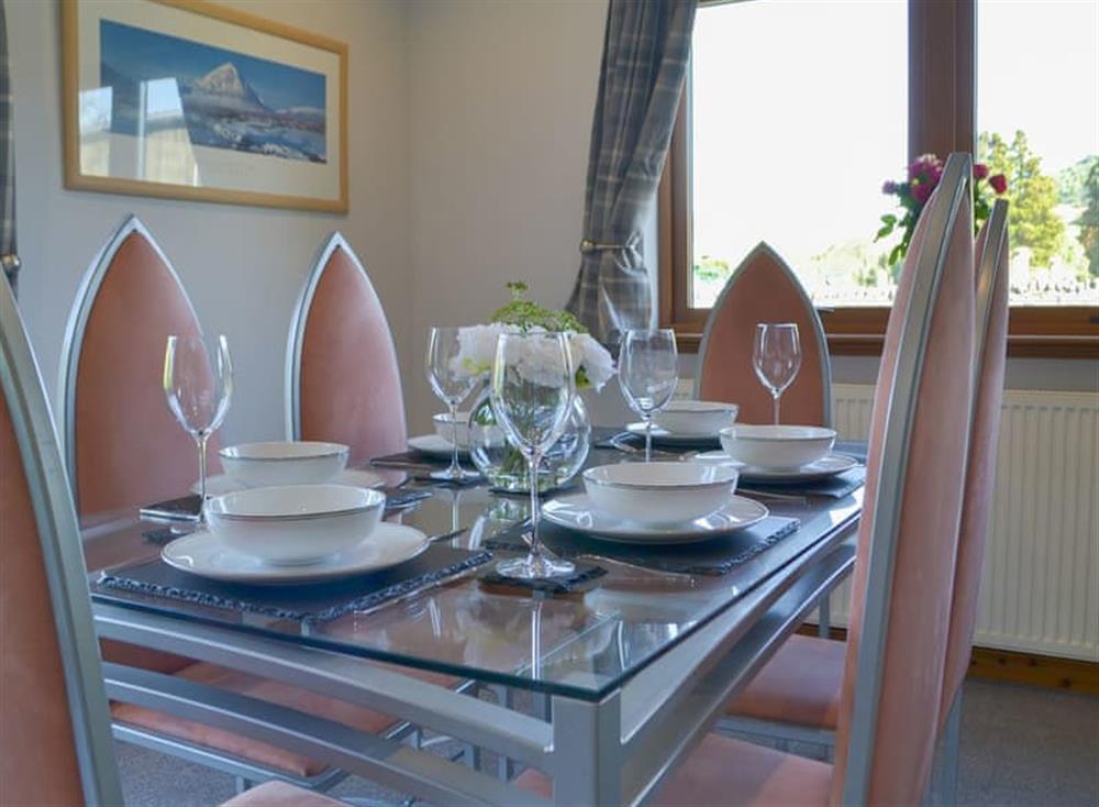 Lovely dining table and chairs at Kilmore House in Drumnadrochit, near Inverness, Inverness-Shire