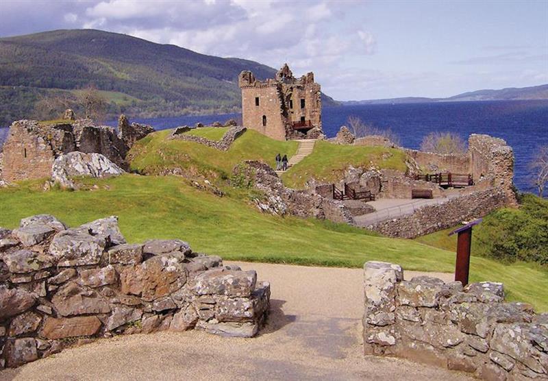 Urquhart Castle, Loch Ness at Kiltarlity Lodges in Inverness shire, Scotland