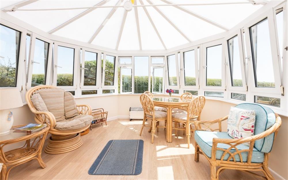 The sun room, perfect for relaxing  at Kimberley Garden Cottage in Ringmore