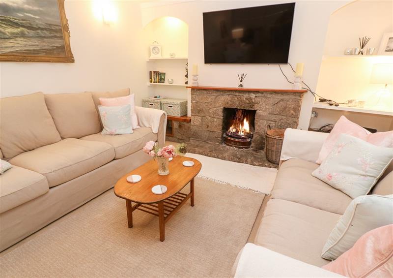 The living area at Kims Cottage, St Hilary