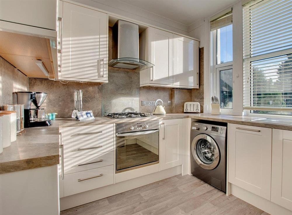 Contemporary kitchen at Kinbrae Apartment in Torquay, Devon
