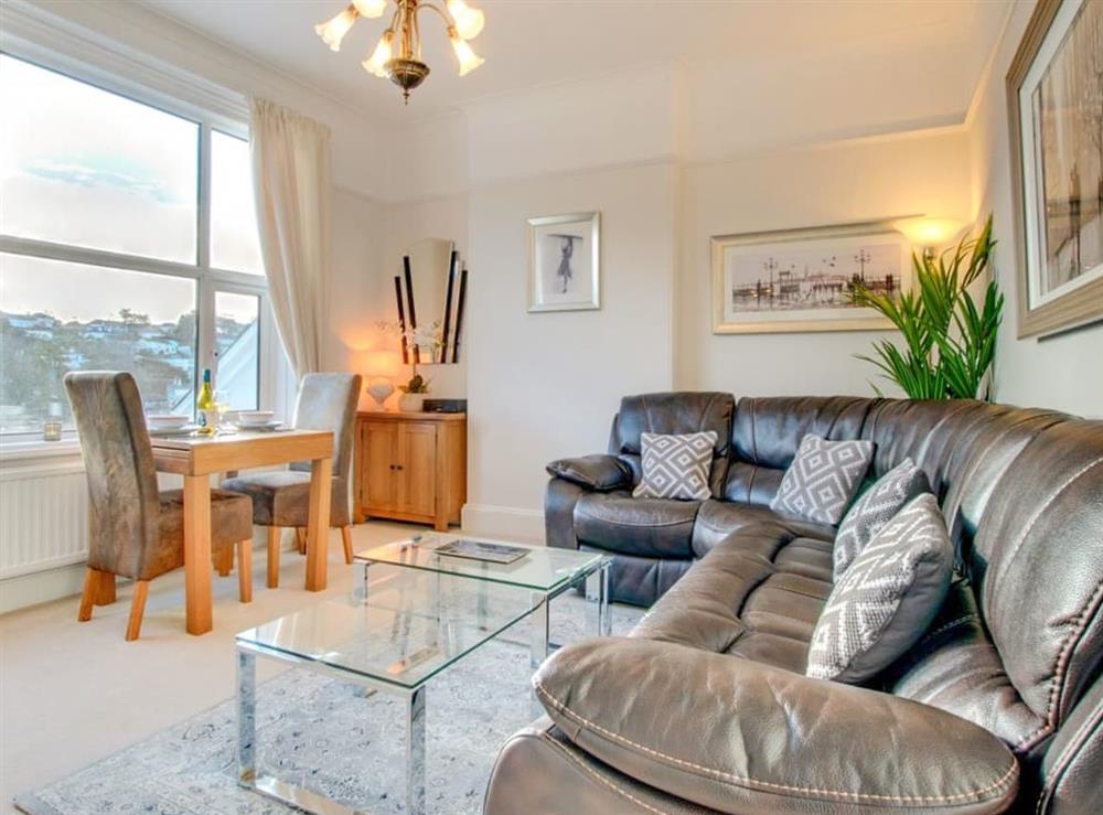 Living room/dining room at Kinbrae Apartment in Torquay, Devon