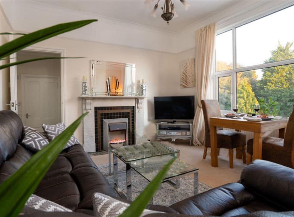 Welcoming living room at Kinbrae Apartment in Torquay, Devon
