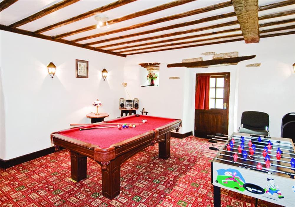 Games room at Kinder Court in Hope Valley, South Yorkshire