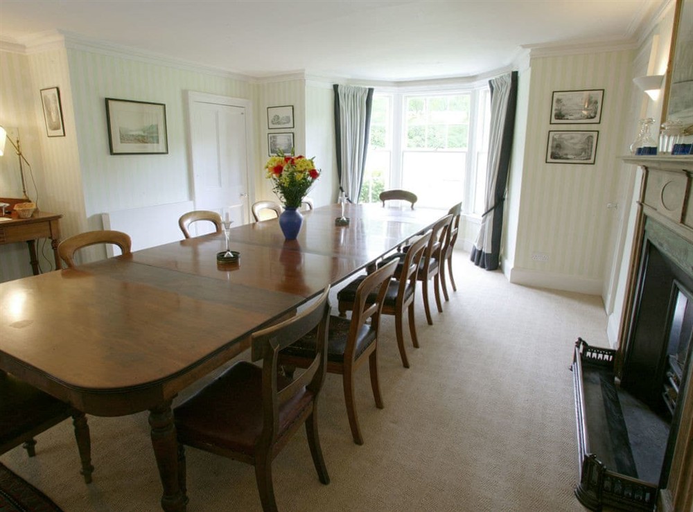 Dining room at Kindrochet Lodge in Pitlochry, Perthshire