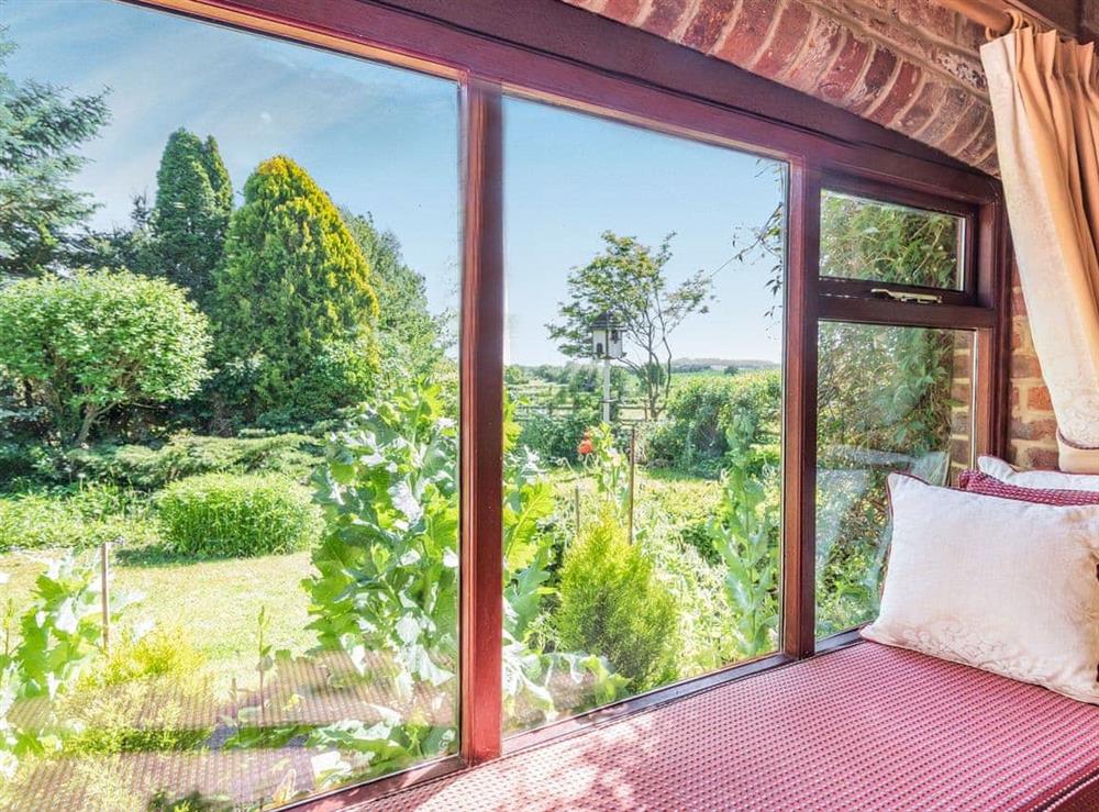 Window seat at Kingfisher Cottage in Barkston, Lincolnshire