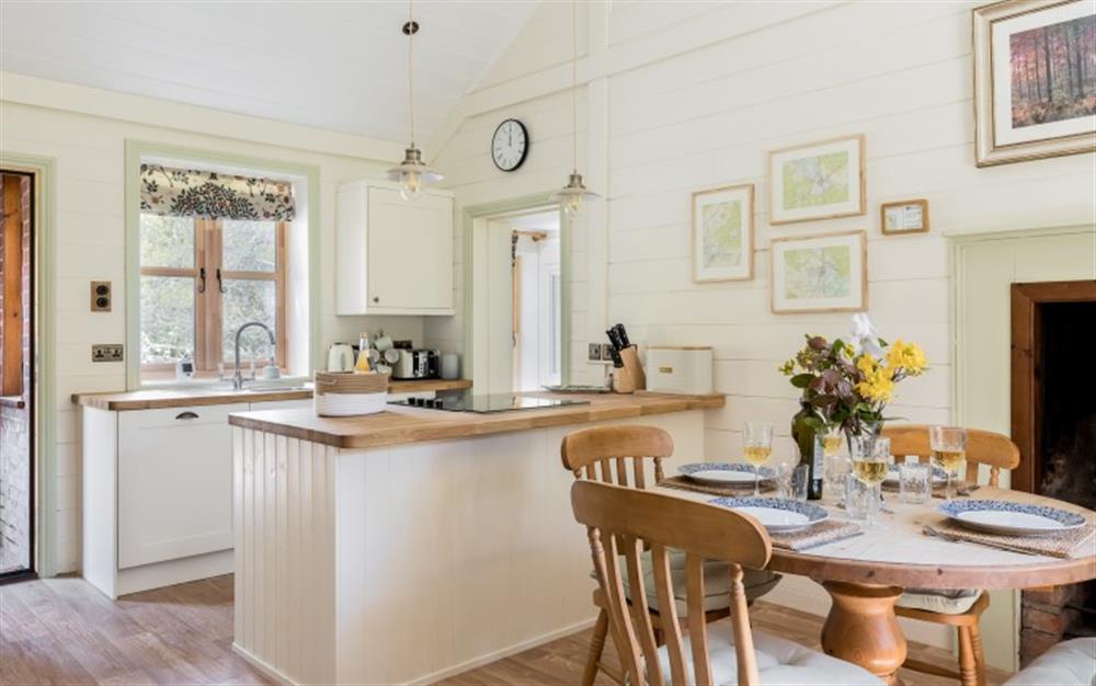 Kitchen at Kingfisher Cottage in Burley