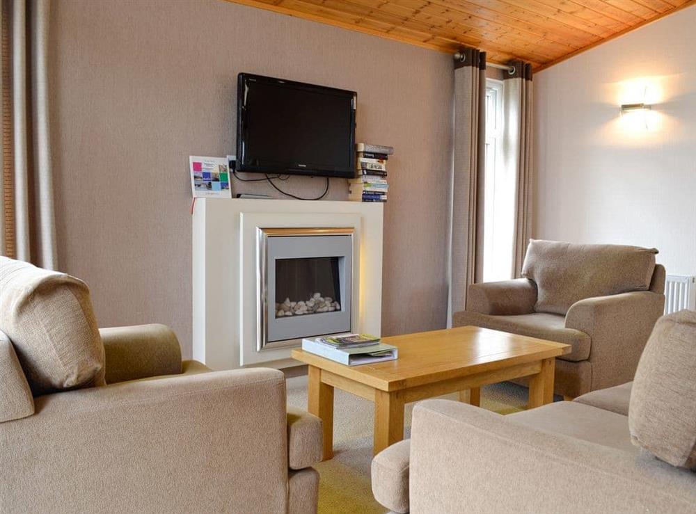 Living room at Kingfisher Lodge in Hopton-on-Sea, Great Yarmouth, Norfolk