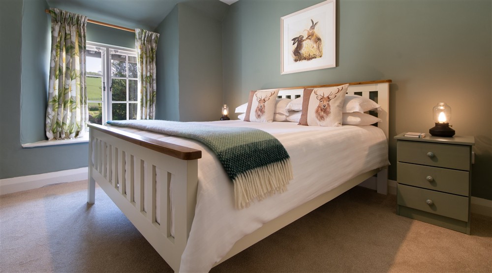 The double bedroom at Kingfisher View in Lynton, North Devon