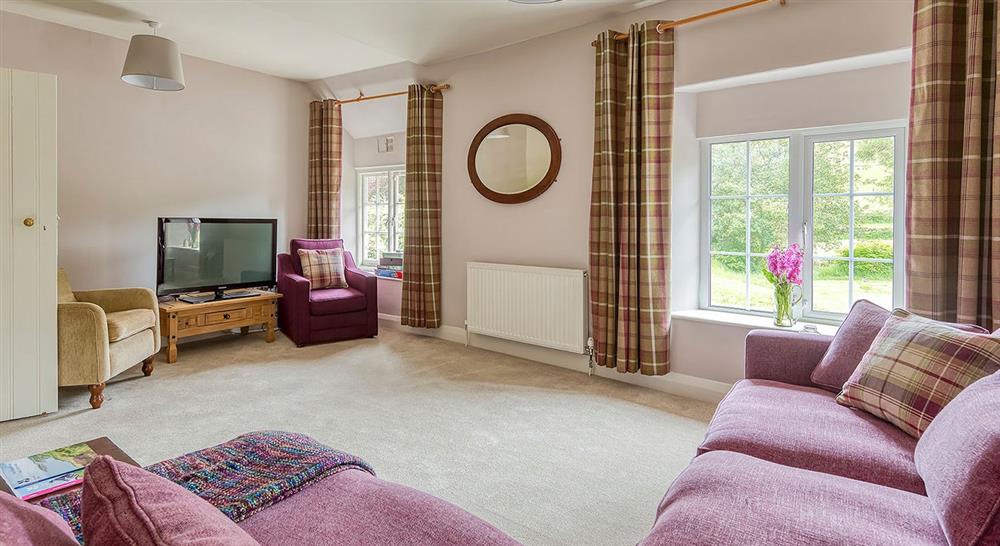 The sitting room at Kingfisher View in Lynton, North Devon