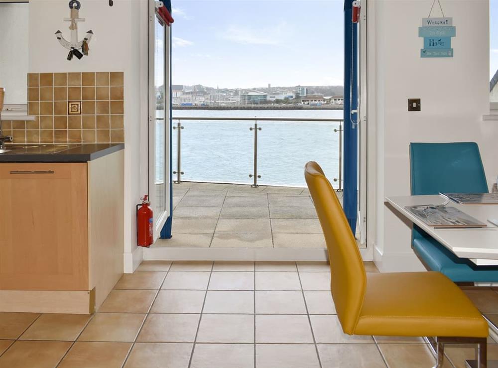 Access to patio area at Kings Haven in Mount Batten, near Plymouth, Devon