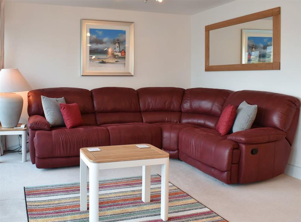 Comfortable seating within living area at Kings Haven in Mount Batten, near Plymouth, Devon