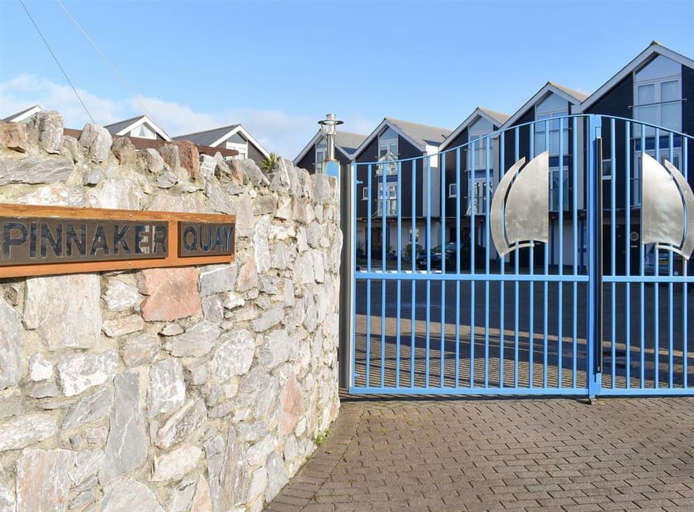 Entrance to the holiday homes at Kings Haven in Mount Batten, near Plymouth, Devon