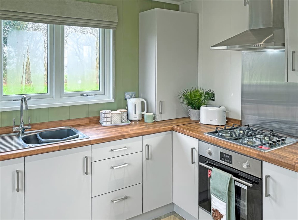 Kitchen at Kings Moor Retreat 3 in Coleorton, near Coalville, Leicestershire