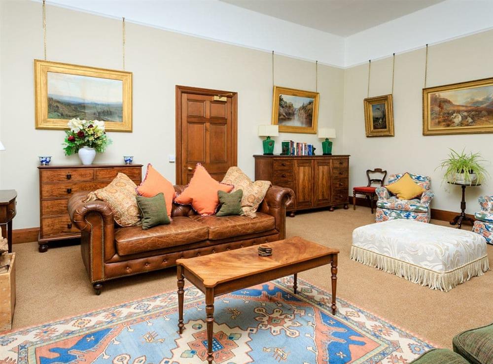 Spacious living room at Macduff Tower, 
