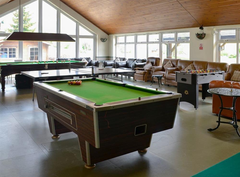 Large games room with snooker/ pool table (photo 2) at Kinnelhook Holiday Cottage in Lochmaben, near Lockerbie, Dumfriesshire