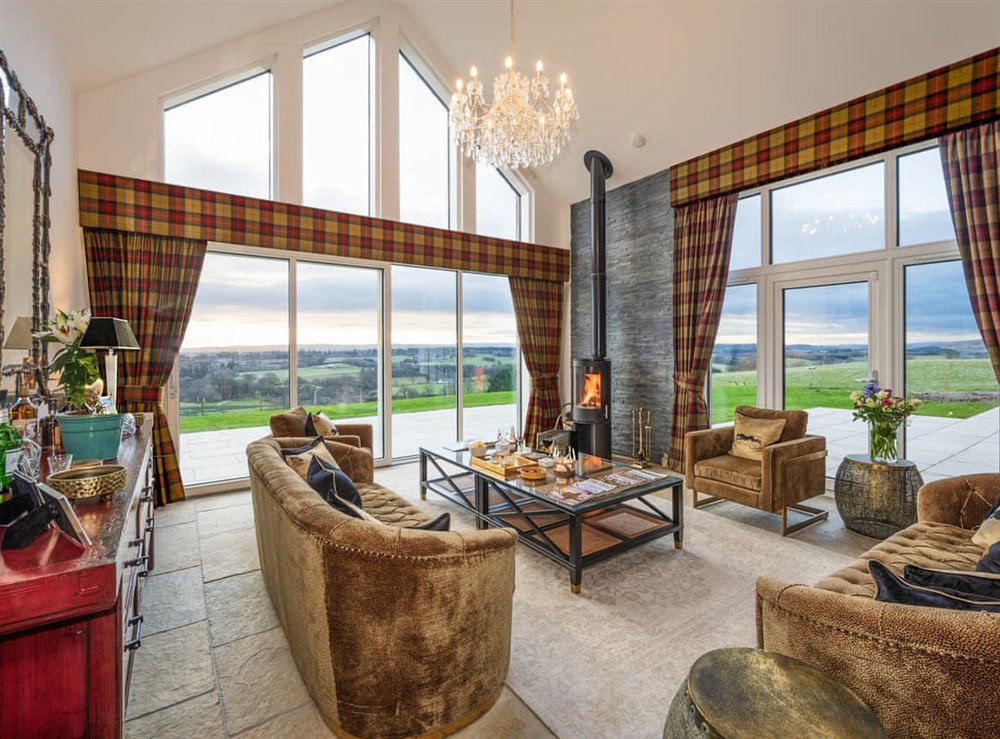 Living area at Kipney Farmhouse in Logiealmond, near Crieff, Perthshire