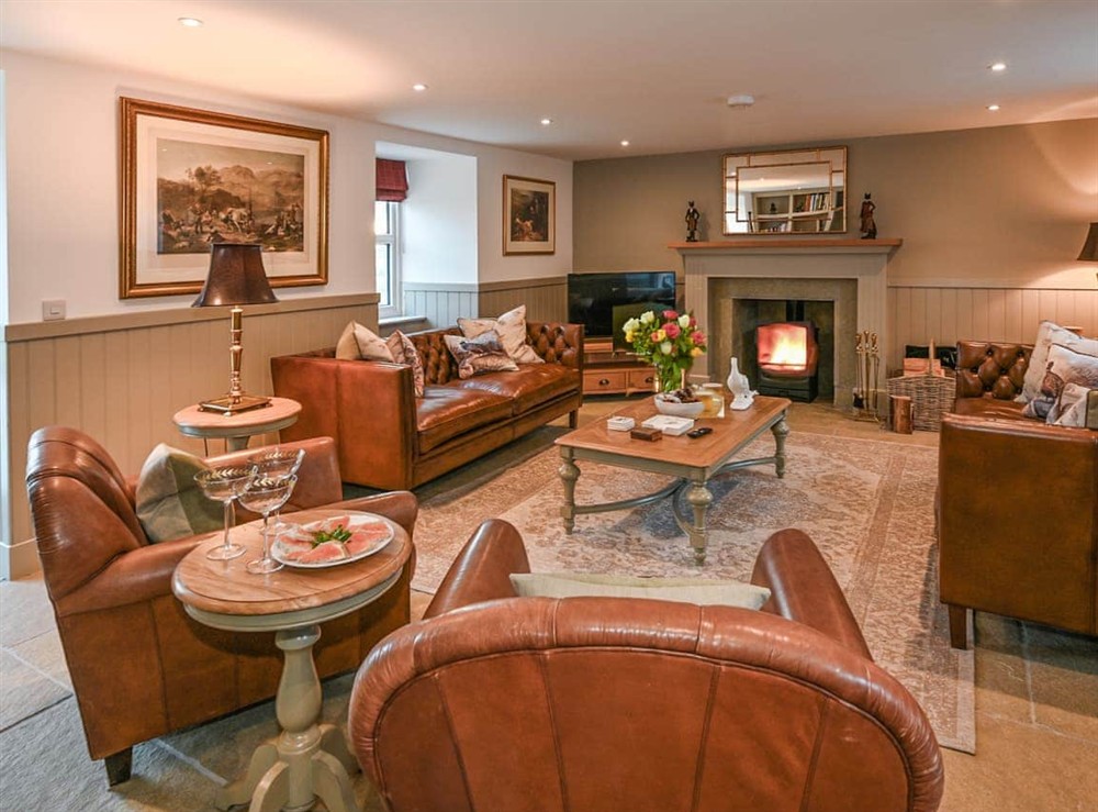 Living room at Kipney Farmhouse in Logiealmond, near Crieff, Perthshire