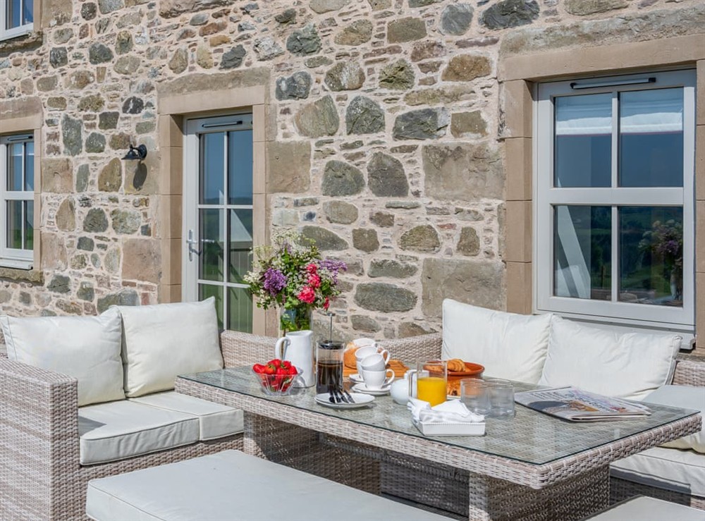 Sitting-out-area (photo 3) at Kipney Farmhouse in Logiealmond, near Crieff, Perthshire