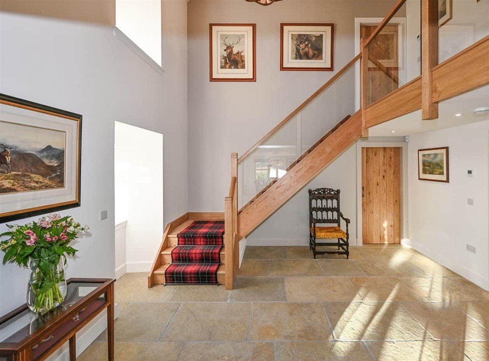 Stairs at Kipney Farmhouse in Logiealmond, near Crieff, Perthshire