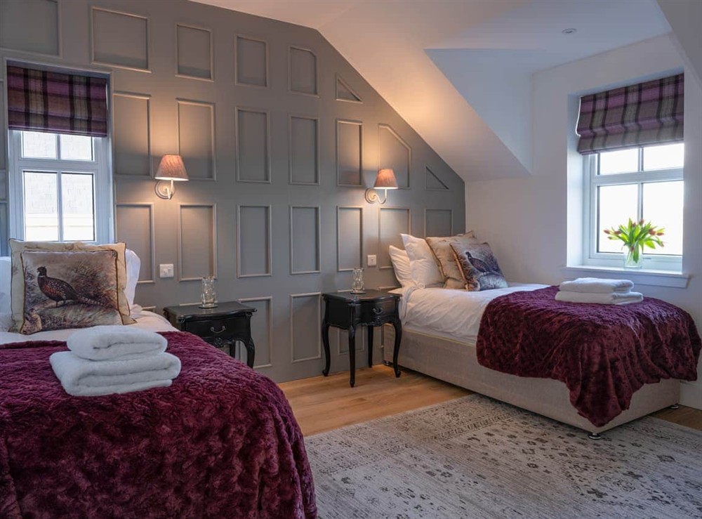 Twin bedroom (photo 2) at Kipney Farmhouse in Logiealmond, near Crieff, Perthshire