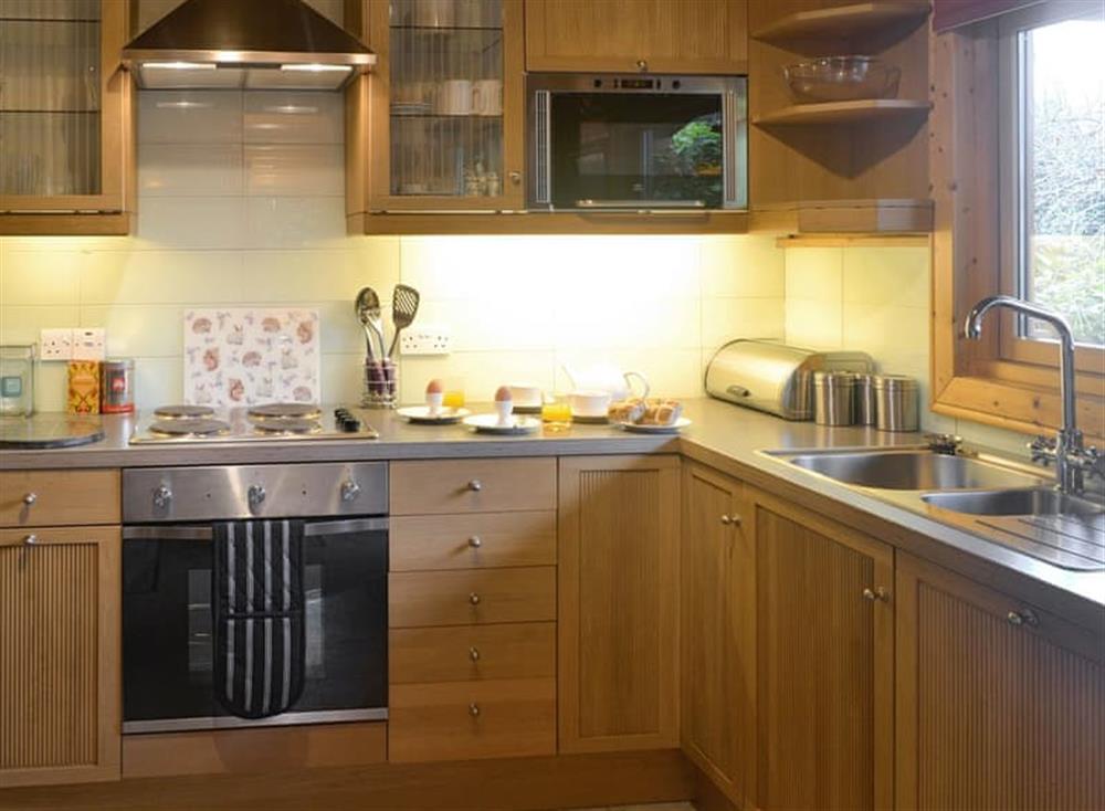 Well-equipped fitted kitchen at Laurel Lodge, 