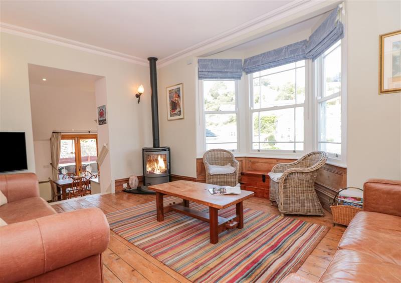 The living room at Kipper Lodge, Dartmouth