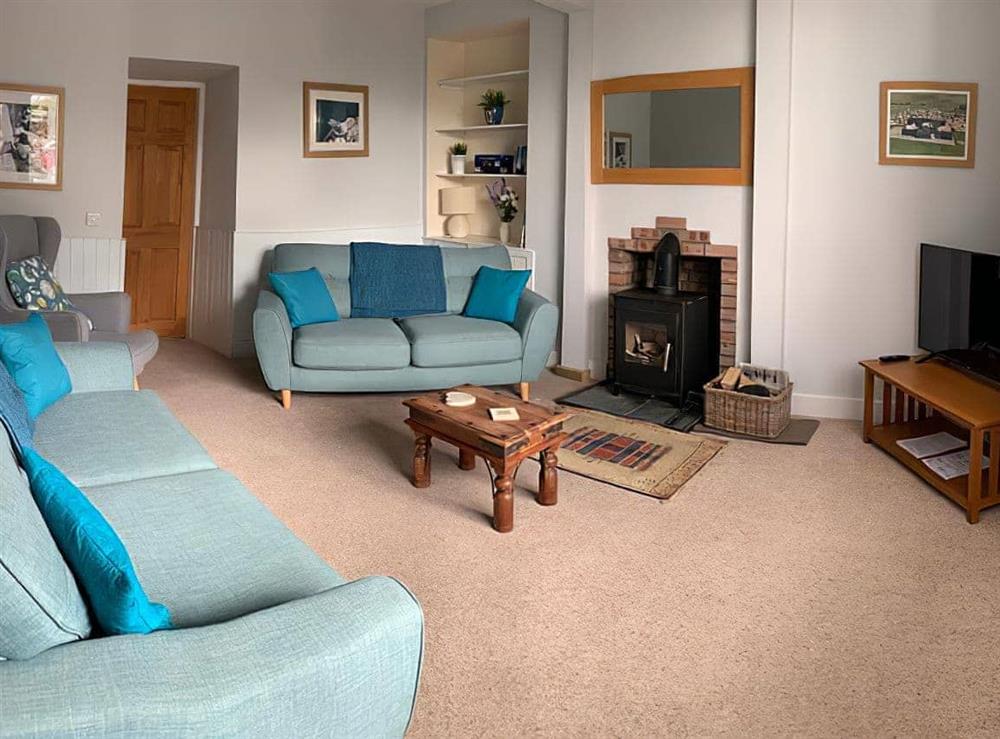 Living room at Kirkbride Farmhouse in Carsluith, near Newton Stewart, Wigtownshire