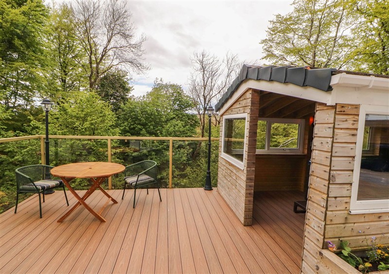 Enjoy a cup of tea on the patio at Kirkland Howe Cottage, Arlecdon