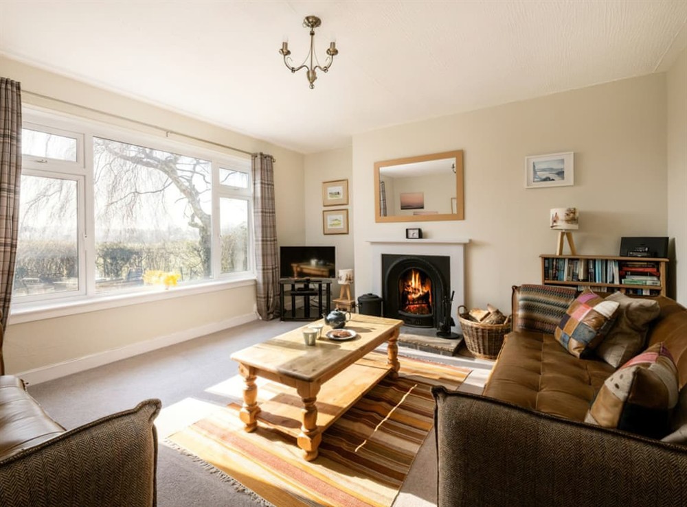 Living room at Kirktoun Cottage in Duffus, near Lossiemouth, Morayshire