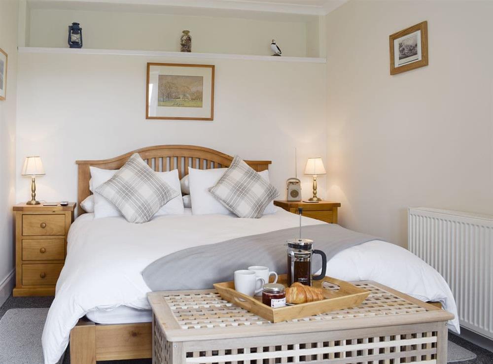 Relaxing double bedroom at Kirkview Cottage in Upper Largo, near Leven, Fife
