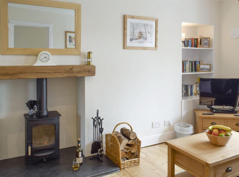 Stylish living area at Kirkview Cottage in Upper Largo, near Leven, Fife