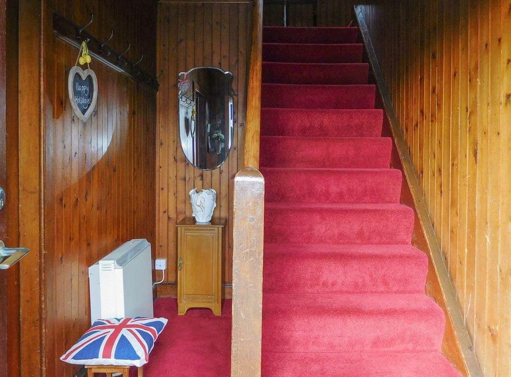 Original wood clad Hallway leading up to 2 bedrooms at Kirnan Cottage in Kilmichael Glassary, near Lochgilphead, Argyll