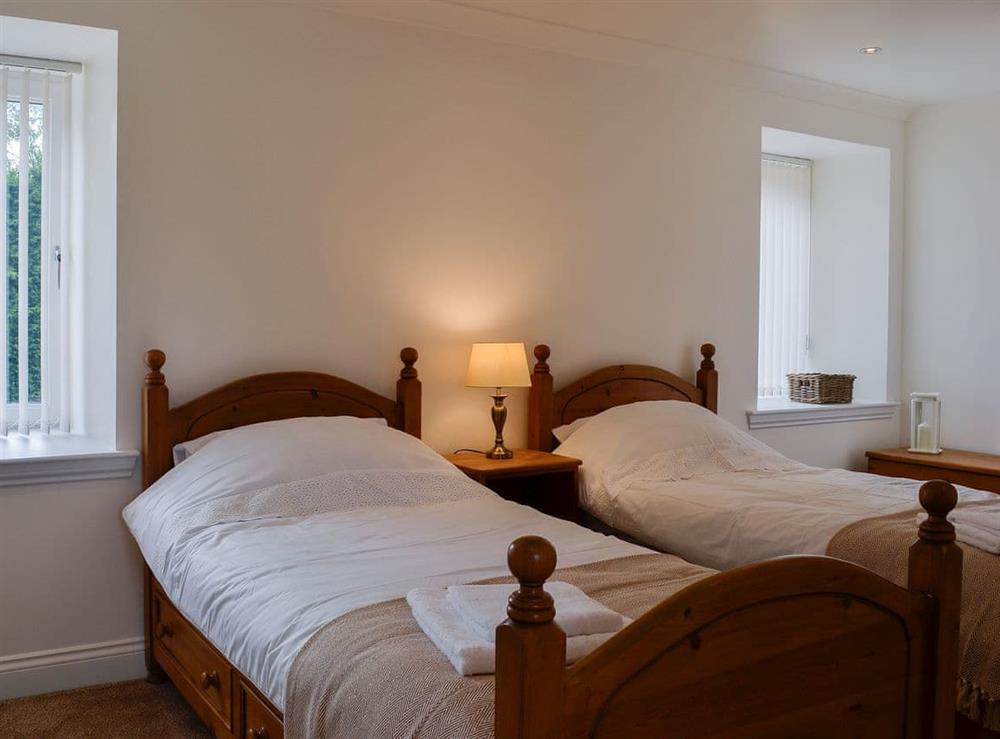 Twin bedded room at Kirroughtree Steading in Newton Stewart, Dumfries and Galloway, Wigtownshire