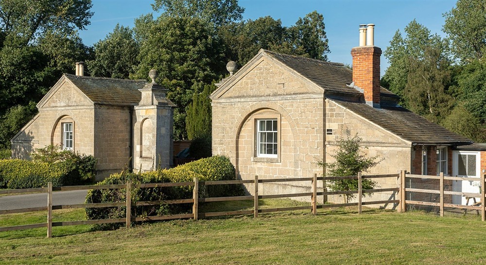 The exterior of Carburton Lodge South, Clumber Park, Nottinghamshire at Kitchen Garden Cottage in Worksop, Nottinghamshire