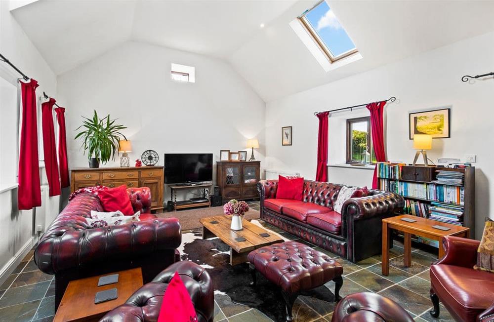 The living area at Kite Cottage in Cenarth, Carmarthenshire, Dyfed