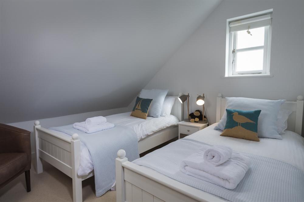 Twin bedroom (1) built into the roof space (second floor) at Kittiwake in , Hallsands