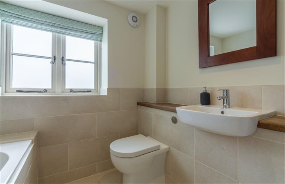 First floor: Bathroom at Kitty Coot, Burnham Overy Staithe near Kings Lynn